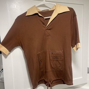 Brown collared vintage shirt